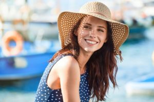 Woman Smiling in Summer